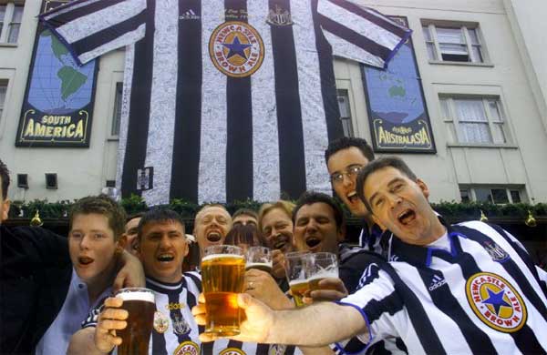 Newcastle United fans before FA Cup final weekend
