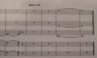 The final bars from the score of Elliott Carter's Sound Fields