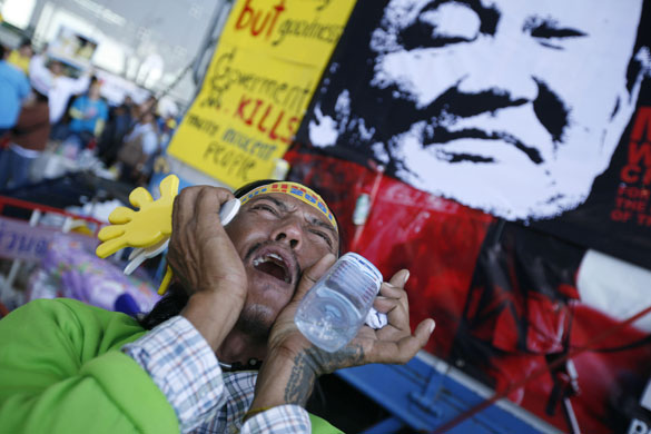 Gallery Thai politics: An anti-goverment protester in bangkok