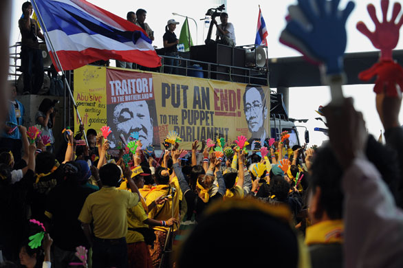 Gallery Thai politics: Protestors celebrate the court decision against the ruling party 