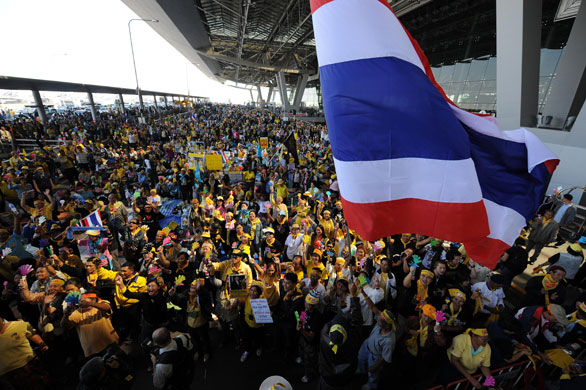 Gallery Thai politics: Protestors celebrate a court decision against the ruling party
