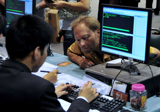 Gallery Thai politics: A stranded tourist tries to buy a ticket out of Thailand