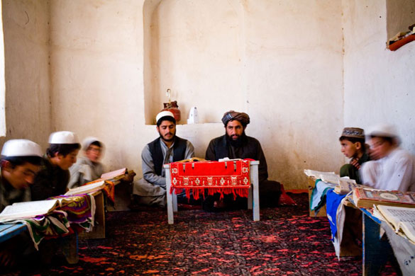 Gallery Life in Lashkar Gah: Young religious students in a madrassa in Lashkar Gah