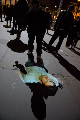 Gallery Light installations: Rafael Lozano-Hemmer's piece Underscan