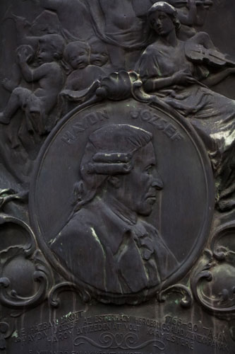 A plaque outside Haydn's Music House