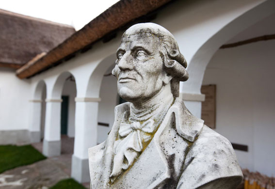 A bust of Haydn at his birthplace in Rohrau, near Vienna