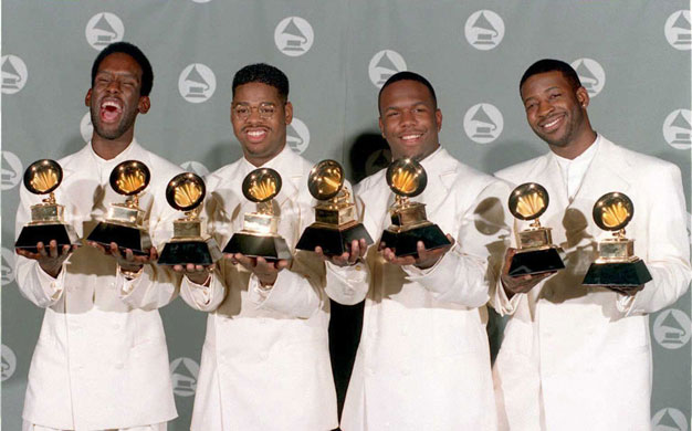 Gallery Motown at 50 : The Boyz II Mepose with their Grammys