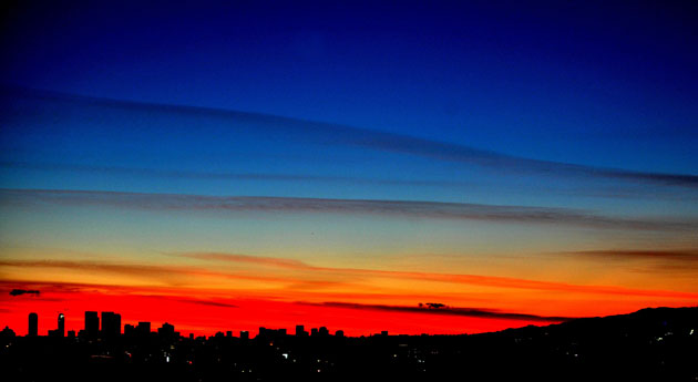 Gallery 24 hours in pictures: The winter sun sets behind the skyline of Los Angeles