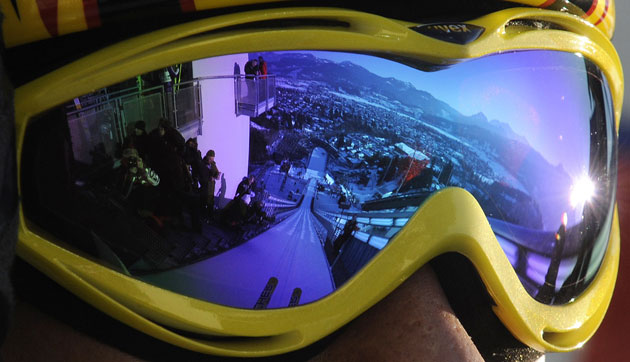 Gallery 24 hours in pictures: Reflections in the goggles of Japanese ski jumper Noriaki Kasai