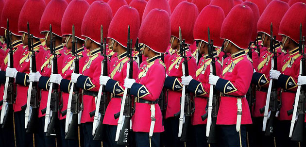 Gallery December 3 2008: King Of Thailand attends trooping of the colour