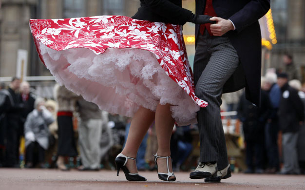 Gallery 31 December 2008: Glasgow, UK: Dancers take part in a world record breaking tea dance