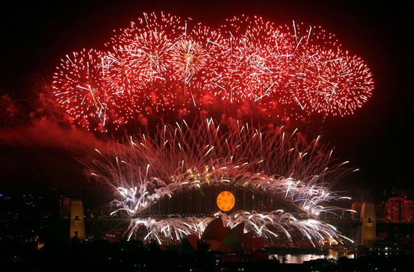 Gallery New Year: The annual New Year's Eve midnight fireworks display