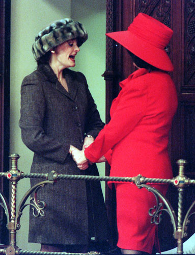 Gallery Hats: Cherie and Pauline state opening of parliament