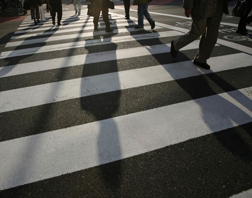 Gallery 24 hours in pictures: Tokyo, Japan: Locals on a pedestrian crossing