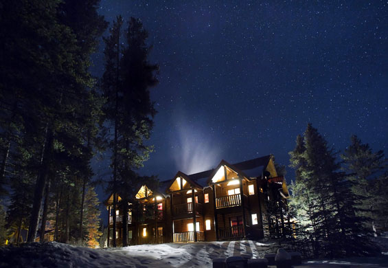 Gallery 24 hours in pictures: The night sky over a hotel lodge in Baker Creek, Alberta