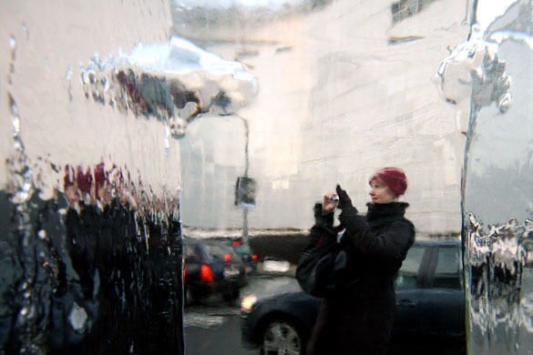 Gallery 24 hours in pictures: Melting ice block at the European Commission