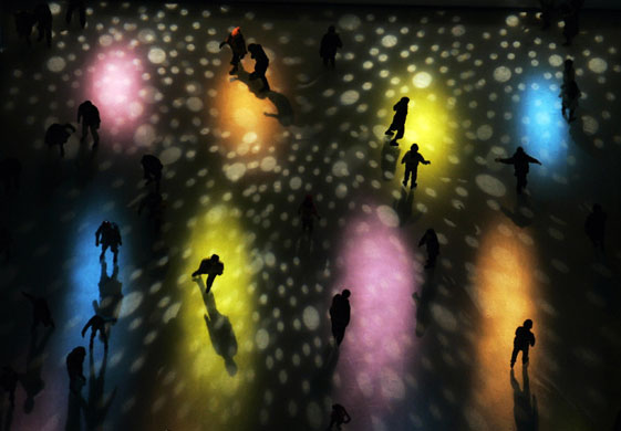 Gallery 24 hours in pictures: People enjoy skating at an outdoor rink in Tokyo