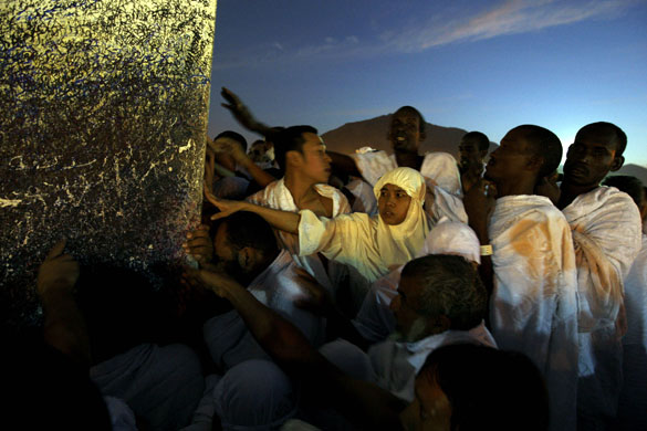 Gallery 24 hours in pictures: Muslim pilgrims pray on a rocky hill called the Mountain of Mercy