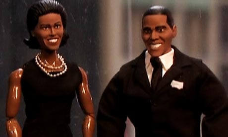 Barack and Michelle Obama action figures