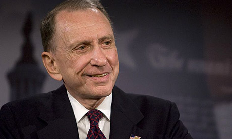 Arlen Specter, US senator for Pennsylvania, announces he is switching to the Democratic party