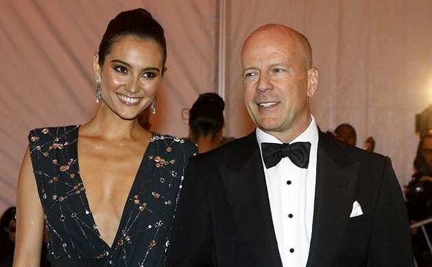 Actor Bruce Willis and his wife model Emma Heming pose at the Metropolitan Museum of Art's costume institute gala in New York 