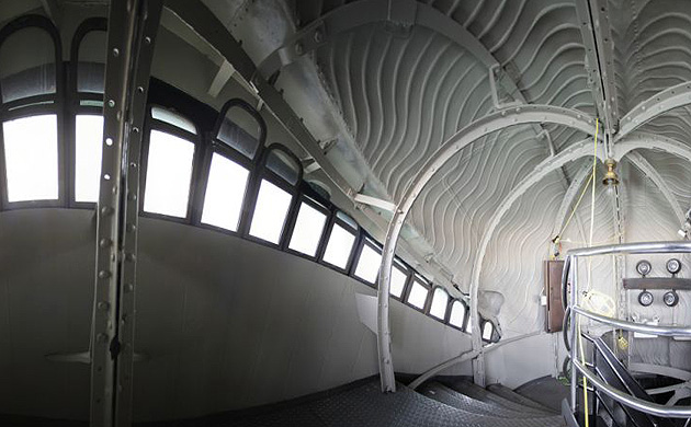 The base of the Statue of Liberty's crown in New York 