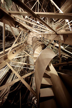 A staircase leads to the crown of the Statue of Liberty 