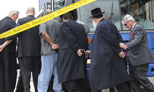FBI agents and suspects in Newark, New Jersey