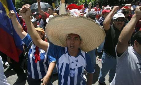 Supporters of Manuel Zelaya in Honduras