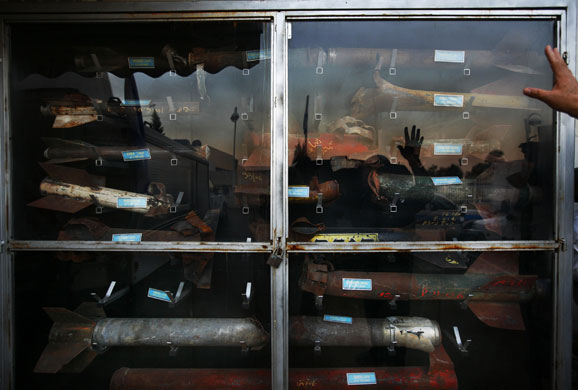 Gallery Gaza: Rockets fired from positions inside the Gaza Strip are on display in Sderot