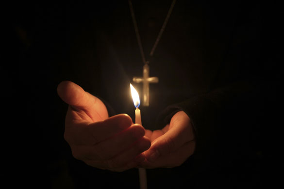 Gallery 24 hours in pictures : Palestinian christians in Ramallah 