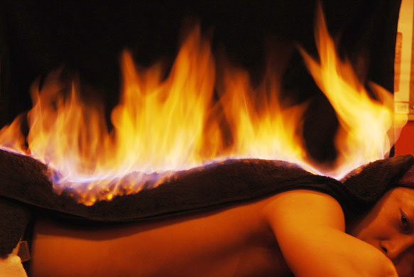 Gallery 24 hours in pictures : Medicated Fire Treatment In China