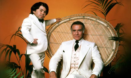 Herve Villechaize and Ricardo Montalban (right) in Fantasy Island.