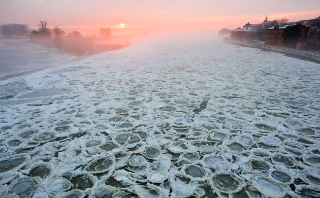 Gallery 24 hours in pictures: Drifting ice on the border river Oder