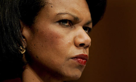 Condoleezza Rice: gave the first known official approval of waterboarding, Senate report claims. Photograph: Stefan Zaklin/EPA