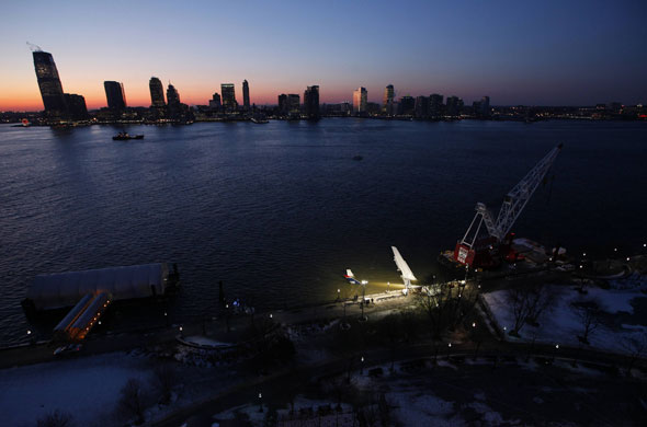 Gallery US Airways plane crash: The sun sets over the US Airways plane