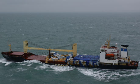The Sinegorsk sheds its load in the English Channel