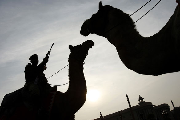 Gallery 24 hours in pictures: Indian soldiers on camels