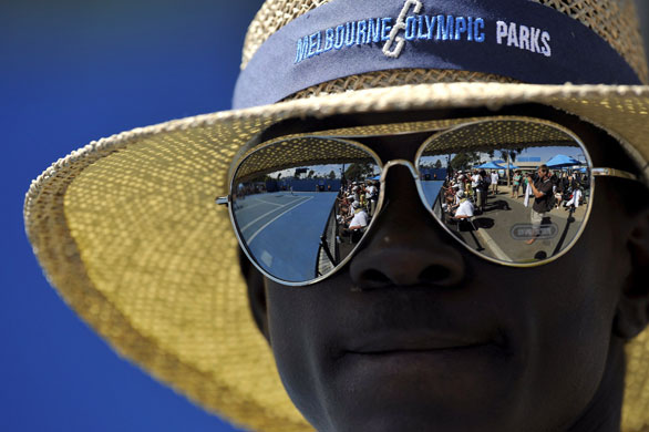 Gallery 20 January 2009: A ground attendant's sun glasses at the Australian Open