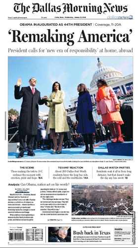 Gallery Obama world front pages: Dallas Morning News