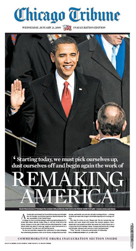Gallery Obama world front pages: Chicago Tribune