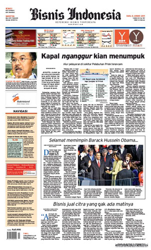 Gallery Obama world front pages: Bisnis Indonesia