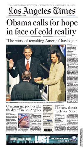 Gallery Obama world front pages: Los Angeles Times