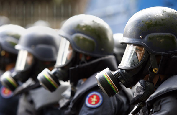 Gallery 21 January 2009: Caracas, Venezuela: Riot police during a protest