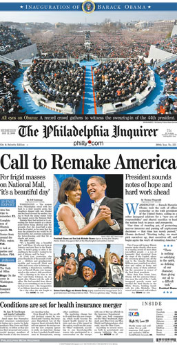 Gallery obama update front pages: The Philadelphia Inquirer