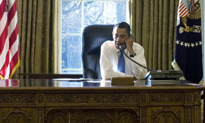 President Barack Obama's first day in office