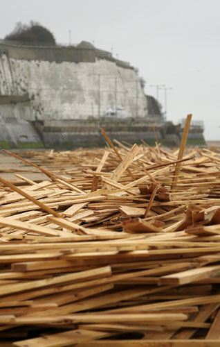 Gallery Timber galore: Timber washed ashore near Ramsgate in Kent