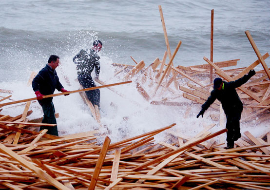 Gallery planks in Ramsgate: Washed up Timber