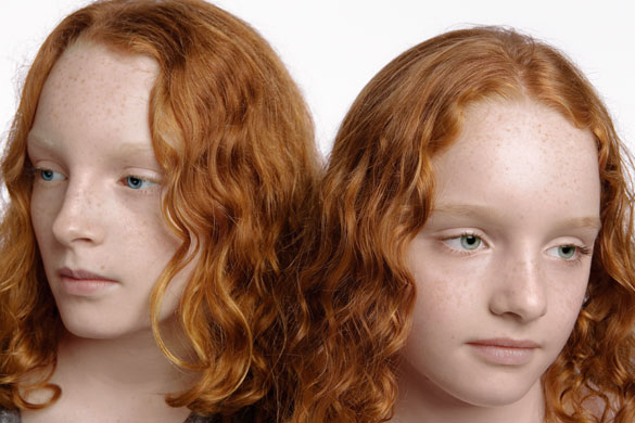 Simply red: Lily and Alice Prosser-Powell
