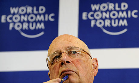 World Economic Forum founder, Klaus Schwab, at a press conference ahead of the Davos meeting